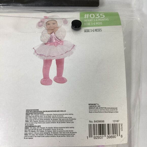 Little Lamb Sheep Infant Halloween Costume 3-6 Months New - Picture 5 of 5